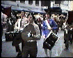 The parade through the streets of Gloucester to commemorate the Bicentenary of the Sunday School movement. Rare Footage.